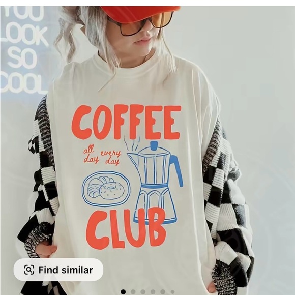 Tops - Coffee Club Graphic T-Shirt